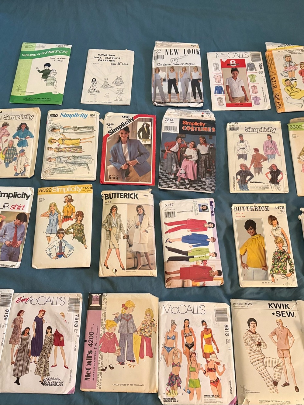 Collection of vintage sewing patterns